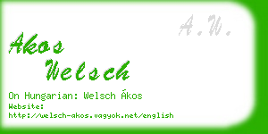 akos welsch business card